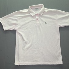 Vintage Lacoste Polo Shirt Made in France Pink Size 7 Men  s Large