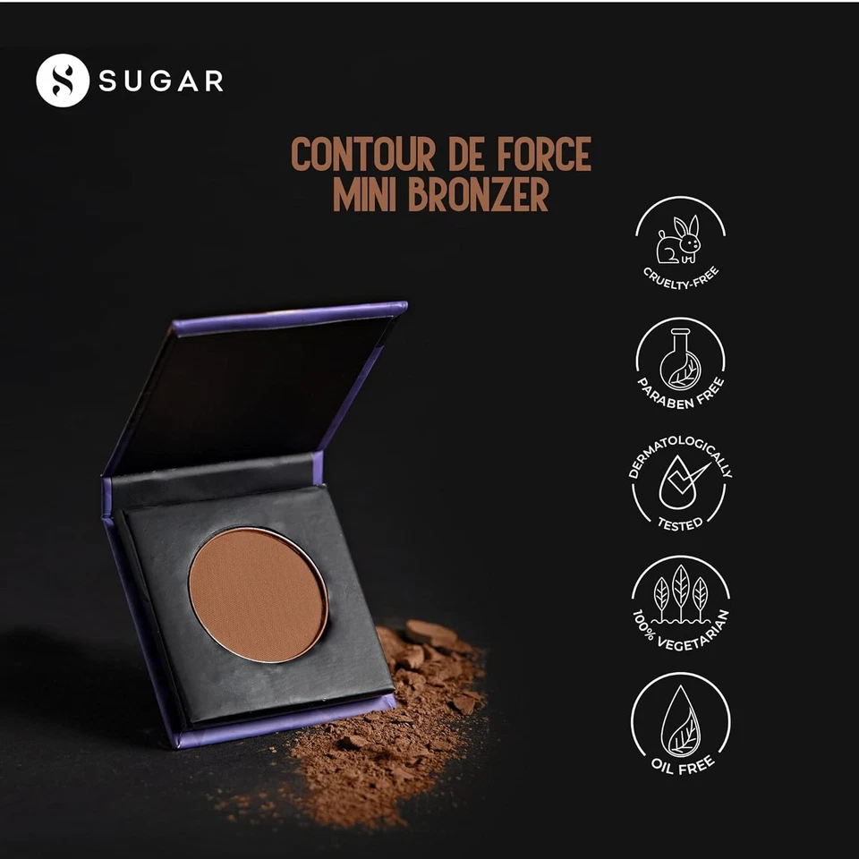 Sugar Cosmetics Contour De Force Mini Bronzer, 02 Woody Wonder 4g - Image 2 of 4
