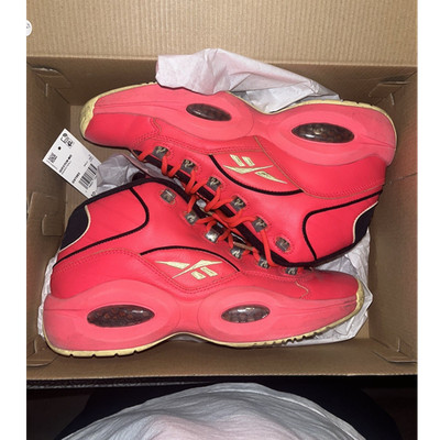 Reebok Hot Ones Question Mid The Last Dab Red Leather Sneakers GV7093 2021