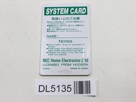 System Card PC Engine TurboGrafx HU Japan - DL5135