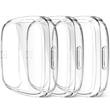 Compatible with Fitbit Versa 2 Screen Protector Case, 3 Pack Clear Ultra Thin...