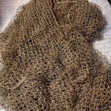 Authentic Used Fishing Net Crafts Beach Coastal Seaside Decor aprx. 156" x 128"