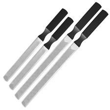 4 Pcs Professional Stainless Steel Long Nail File, Double Sided Heavy Duty To...