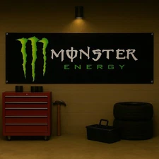 Green Claw Energy Drink Theme Banner – 71x24 Man Cave Racing Garage Flag