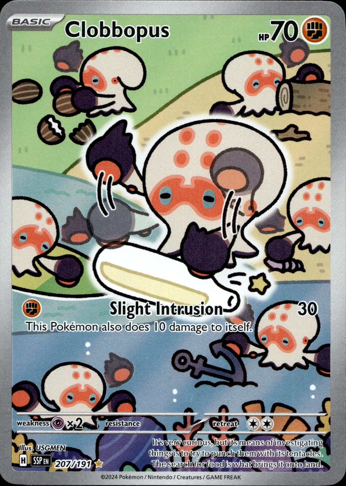 Clobbopus Illustration Rare SV08: Surging Sparks 207/191 NM