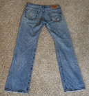 Levi's 501 Mens Straight Leg Jeans W32 L32 "Distressed" Light Wash buttons 32x32 — photo 5
