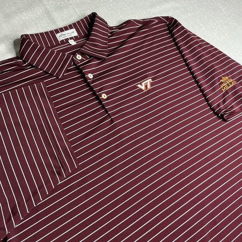 Peter Millar Virginia Tech Hokies Polo Herren 2XL Sommer Komfort Performance