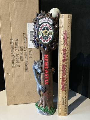   Rare NIB Newcastle Werewolf Blood Red Ale Beer Tap Handle Craft Wolf Figural
