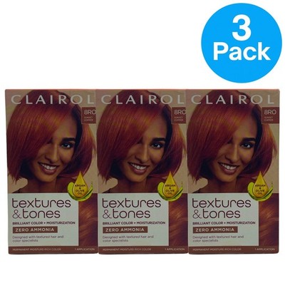 Clairol Textures & Tones Permanent Hair Color 8RO Sunset Copper Zero Ammonia