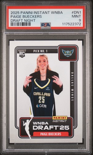 2025 PANINI INSTANT WNBA DRAFT NIGHT #DN1 PAIGE BUECKERS ROOKIE RC PSA 9