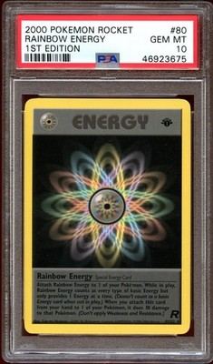 PSA 10 GEM MINT Rainbow Energy 80/82 RARE Team Rocket 1ST EDITION