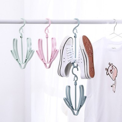 Multifunctional Shoes Drying Hanger Drying Rack Windproof Rotatable Balcony