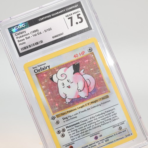Clefairy (1st Edition) graded CGC 7.5 for sale on eBay