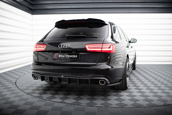 Diffusor Heck Ansatz FüR Audi A6 Avant C7 HeckschüRze Schwarz-image