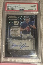 2019 Panini Prizm Rookies Daniel Jones Black Finite Prizm 1/1 RPA (RC)