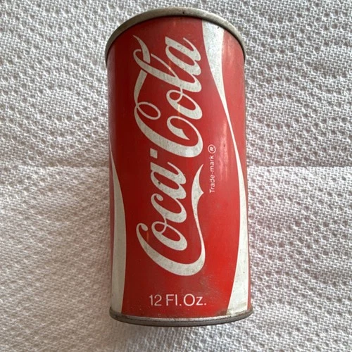 Coca-Cola Vintage 12 Fl. Oz. Flat Top Steel Can Red White Soda Theme