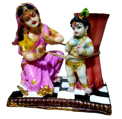Magnete Da Frigo In Gomma Yashoda Krishna - Multicolore - Oggettistica Indiana Da Vrindavan - 2