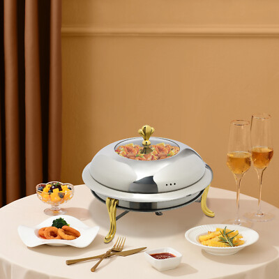 Dining Stove Buffet Set Chafing Dish Food Warmer Alcohol-fueled Stainless Steel