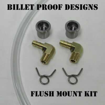 #ad #ad BILLET PROOF Motorcycle Fuel Gauge w. Steel Bungs Clear Hose and Brass 90s Gas $29.95