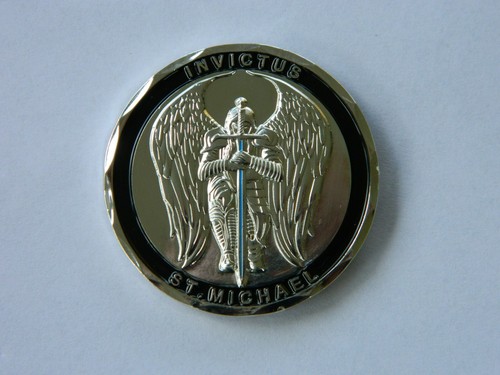 Sammlercoin Talisman Polizei Erzengel St. Michael Schutzpatron thin blue line - 第 2/2 張圖片