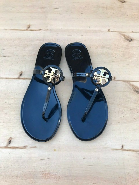 tory burch black flip flops sale