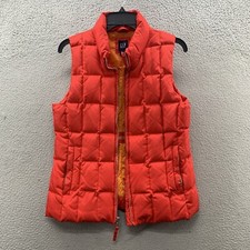 Vintage 90s GAP Down Puffer Vest Sleeveless Jacket Women  s S Red Full Zip Snap