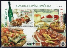 España 2015   Gastronomía española. Vitoria y Cáceres  ED. 4942 HB  Nuevo** MNH