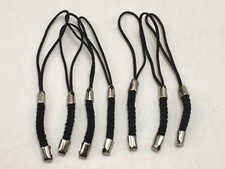 50 Black Braided Strap Lariat Lanyard Cords Mobile Cell Phone Dangle