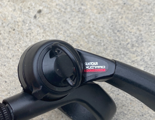 NOS Suntour XC Pro 7 Speed SL-XP00 Black Vintage Friction Thumb Shifters Set - Picture 13 of 13