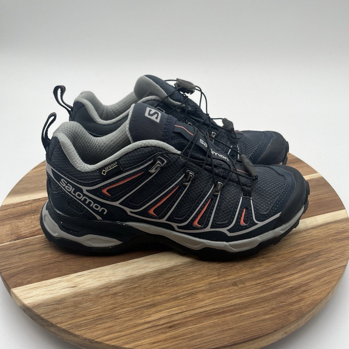 Salomon Women's X Ultra 2 GTX 371595 Navy Blue Gray Hiking