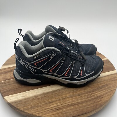 Salomon Women's X Ultra GTX 371595 Navy Blue Gray Hiking