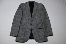 Vtg Evan Piccone 42L Gray Soft Silk Tweed USA Made Blazer Jacket Sport Coat