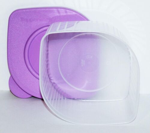 Tupperware Fresh N Cool Pequeño Contenedor Modular 2 Tazas Margarita Púrpura NUEVO - Imagen 2 de 2