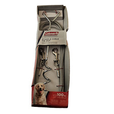 Coleman Stake and Cable Tie Out for Small to Large Dog Pets Heavy Duty 25 ft
