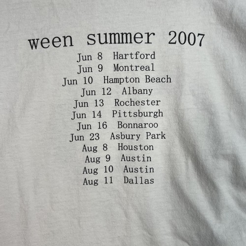 RARE! Ween Summer 2007 Tour Band Promo T Shirt Adult XL White Mens - Picture 10 of 11