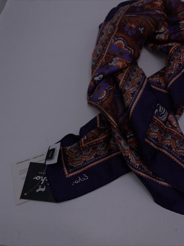 $49 Echo Wine square 100% silk scarf square 26” #826 - Picture 3 of 9