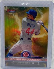 ANTHONY RIZZO 2018 BOWMAN'S BEST POWER PRODUCERS GOLD REFRACTOR #D 38/50