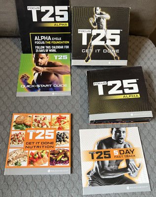 Beachbody Focus T25 Get It Done Workout DVDs - Alpha Beta 9 DVDs Y
