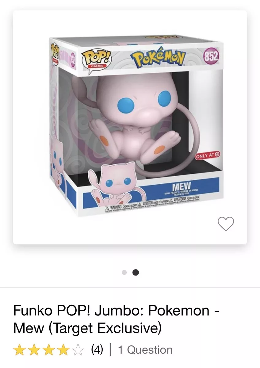 funko pop jumbo: pokemon - mew target exclusive