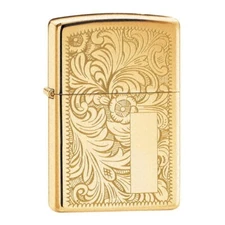 Zippo High Polished Brass Lighter Venetian New