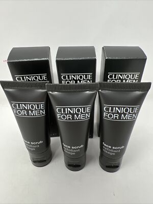 3 X Clinique for Men Face Scrub Exfoliant Visage, 0.5 oz/ 15 ml each  X165