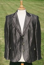 Gerry Weber - Ladies Slate Grey Linen Jacket Size Uk 16 / Euro 42