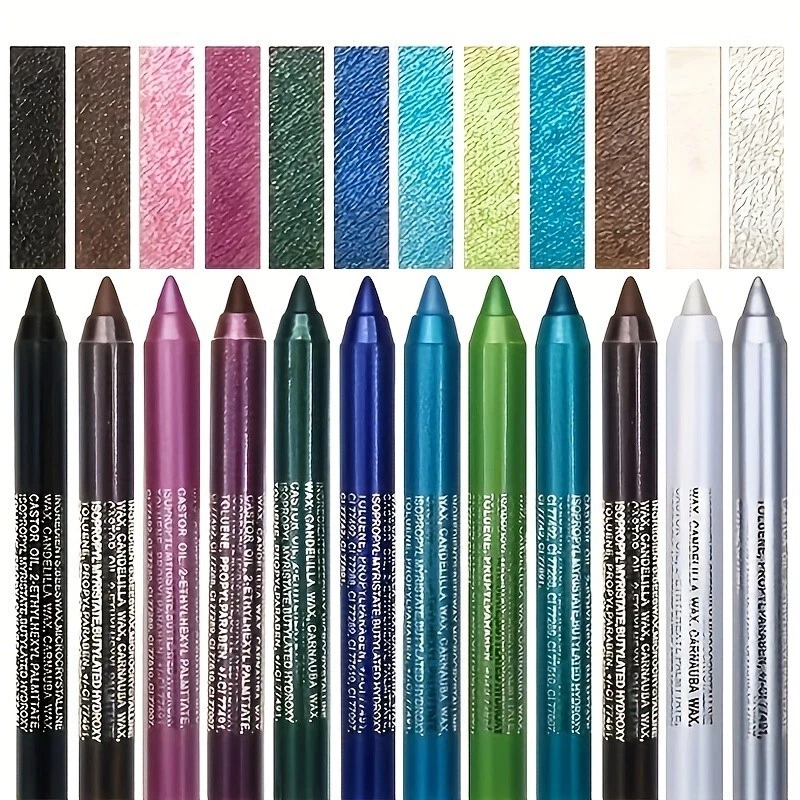 12 pieces of eyeliner pencil with pencil sharpener suit color eyeliner pencil - Image 4 of 4