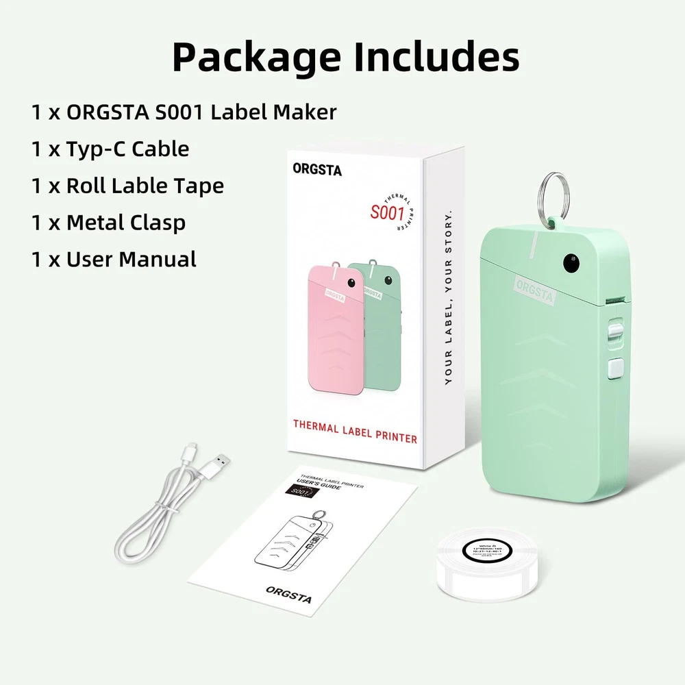 Bluetooth Label Maker Machine with Tape - Portable S001 for Home & Office Organization Bluetooth Label Maker Machine with Tape - Portable S001 for Home & Office Organization