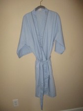 Vintage Men's McGregor Blue Cotton Poly Belted Kimono Robe USA Made One Size