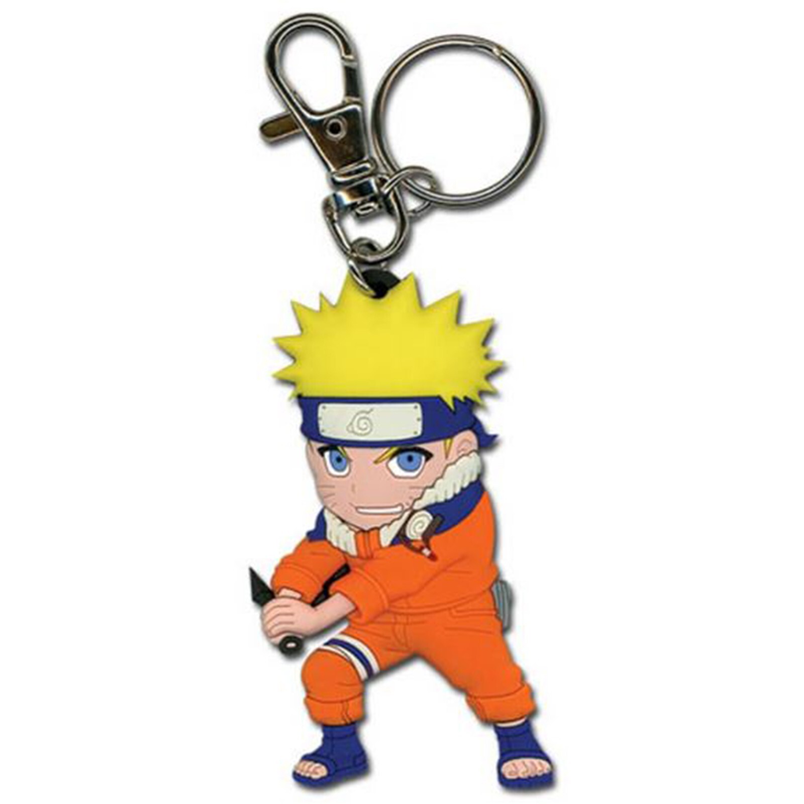 Naruto SD Наруто держит оружие в руках ПВХ брелок НОВЫЙ В НАЛИЧИИ