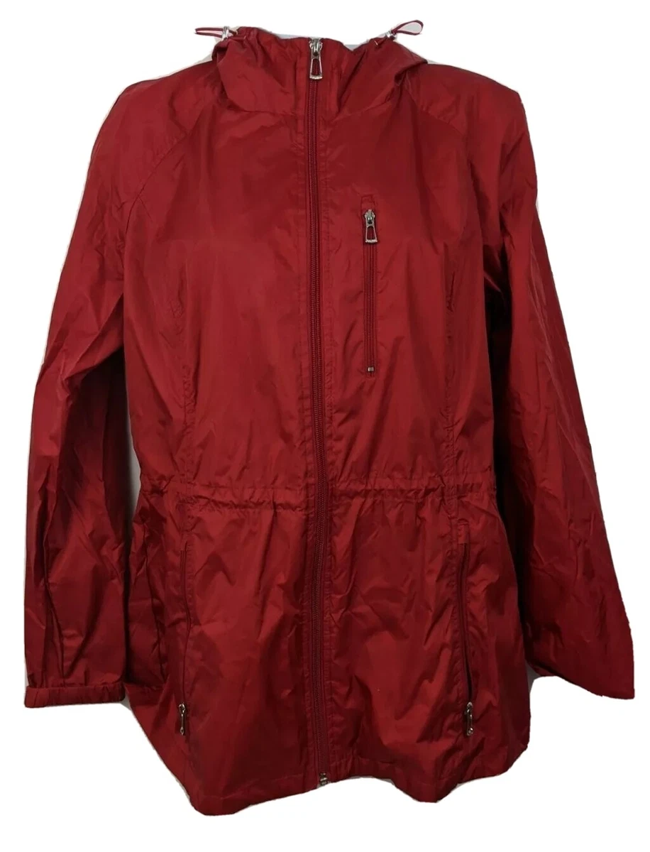Calvin Klein Rain Jacket Red S Women Water Resistant Lightweight Packable Hooded | eBay Calvin Klein Rain Jacket Red S Women Water Resistant Lightweight Packable Hooded | Ebay