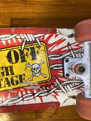 80s Sure Grip KEEP OFF HIGH VOLTAGE Skateboard Deck Powell Peralta