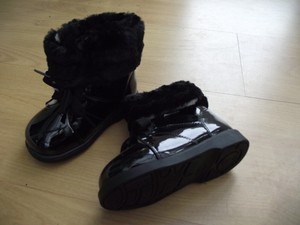 black patent leather infant shoes