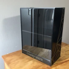 Courvoisier Locking Liquor Bottle Bar Counter Display Shelf Metal Acrylic w/Keys